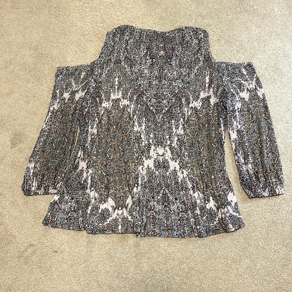Como Vintage boho cold shoulder blouse 3X - Picture 4 of 11